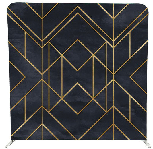 8X8FT Pillow Backdrop- Black and Gold Gatsby