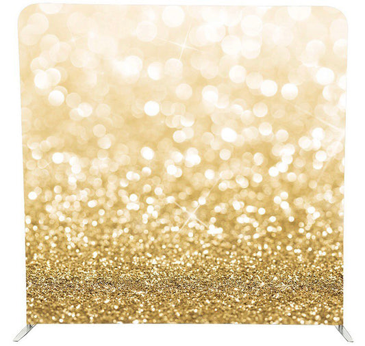 8X8FT Pillow Backdrop- Gold Gradient Glitter