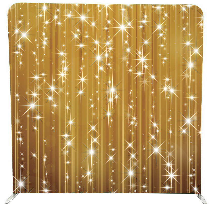 8X8FT Pillow Backdrop- Gold Starry Night