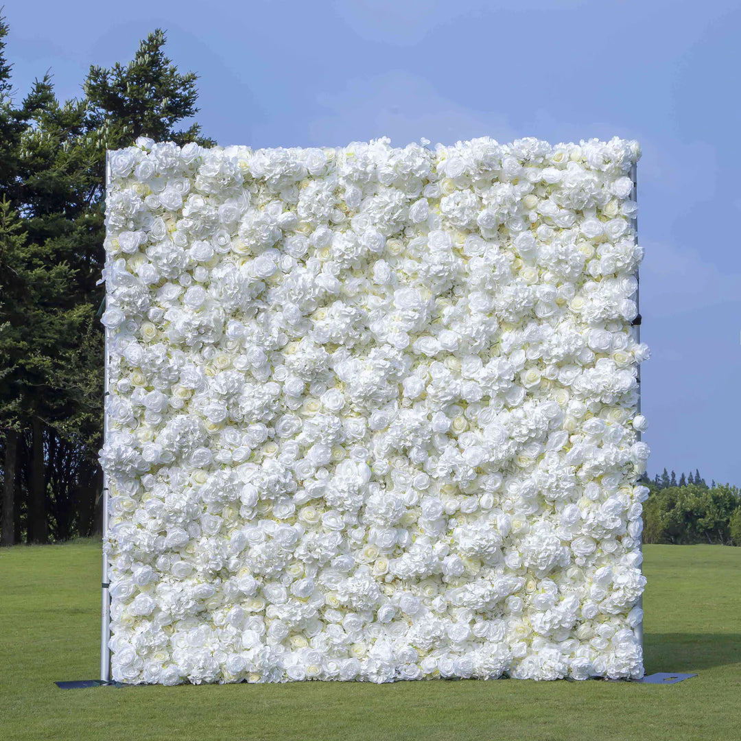 8X8 5D WHITE FLOWER WALL