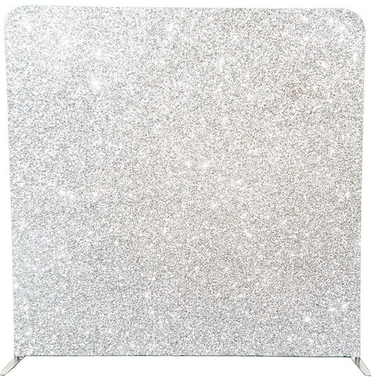 8X8FT Pillow Backdrop- White Glitter