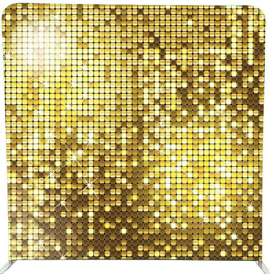 8X8FT Pillow Backdrop- Gold Sequin