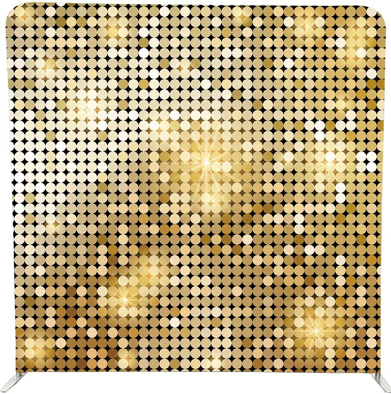 8X8FT PILLOWCASE TENSION BACKDROP-SMALL GOLDEN CIRCLES