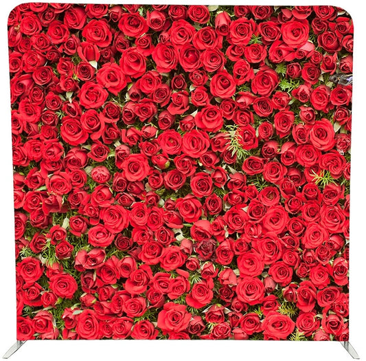 8X8FT Pillow Backdrop- Red Roses