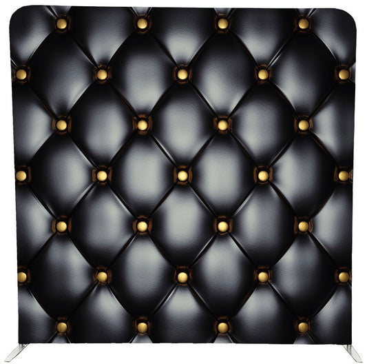 8X8FT Pillow Backdrop- Black Leather